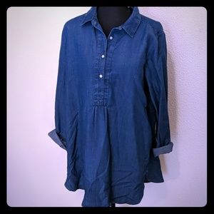 Maternity chambray tunic/dress